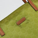 GUCCI GG Canvas Guccissima Tote Bag Nylon Green 295252 Auth 192643-10