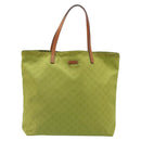 GUCCI GG Canvas Guccissima Tote Bag Nylon Green 295252 Auth 192643-13