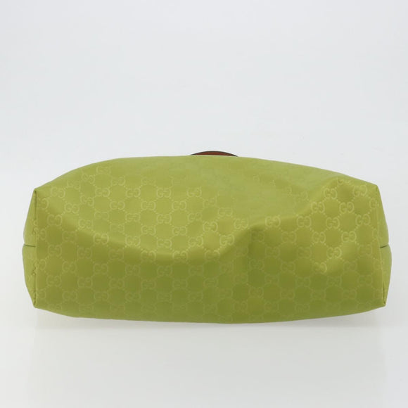 GUCCI GG Canvas Guccissima Tote Bag Nylon Green 295252 Auth 192643