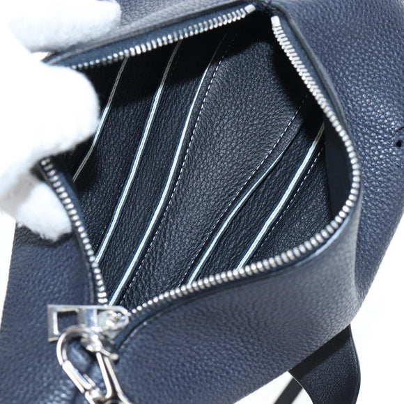 LOEWE Bag Leather Suna Fujita Collaboration Whale Navy Silver Auth 192644M