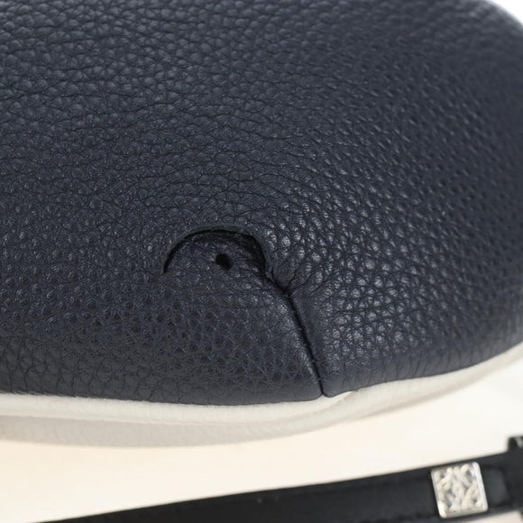 LOEWE Bag Leather Suna Fujita Collaboration Whale Navy Silver Auth 192644M