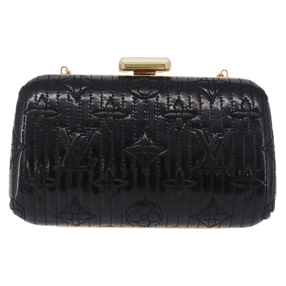 LOUIS VUITTON Monogram motard Minodiere Clutch Bag Black M95750 Auth 192645SAV