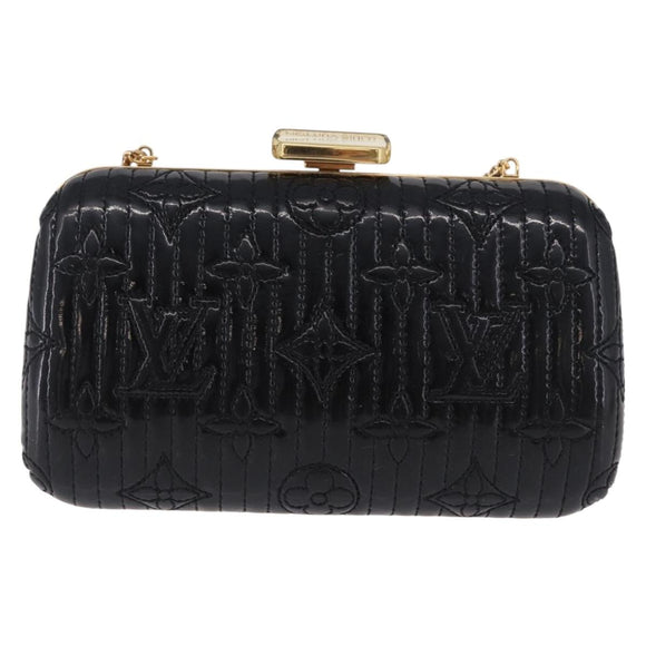 LOUIS VUITTON Monogram motard Minodiere Clutch Bag Black M95750 Auth 192645SAV