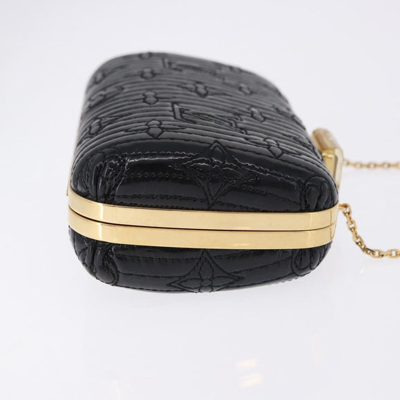 LOUIS VUITTON Monogram motard Minodiere Clutch Bag Black M95750 Auth 192645SAV
