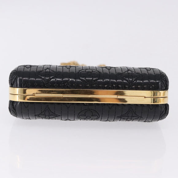LOUIS VUITTON Monogram motard Minodiere Clutch Bag Black M95750 Auth 192645SAV