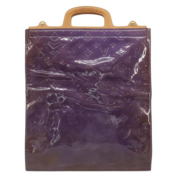 LOUIS VUITTON Monogram Vernis Stanton Tote Bag Purple Viole M91079 Auth 192648