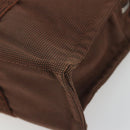 HERMES Her Line PM Hand Bag Canvas Brown Silver Auth 192649A-12