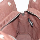 HERMES Her Line PM Hand Bag Canvas Brown Silver Auth 192649A-18