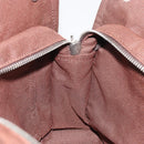 HERMES Her Line PM Hand Bag Canvas Brown Silver Auth 192649A-19