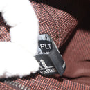 HERMES Her Line PM Hand Bag Canvas Brown Silver Auth 192649A-12