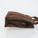 HERMES Her Line PM Hand Bag Canvas Brown Silver Auth 192649A-3