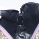 Christian Dior Trotter Canvas Shoulder Bag Navy Gold Auth 192650-20