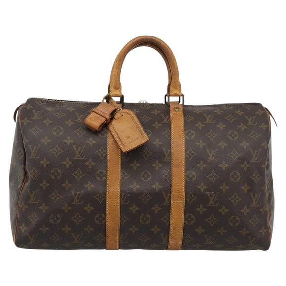 LOUIS VUITTON Monogram Keepall 50 Boston Bag M41426 LV Auth 192652