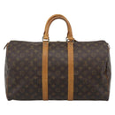 LOUIS VUITTON Monogram Keepall 50 Boston Bag M41426 LV Auth 192652-2