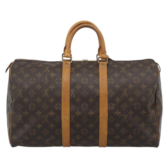 LOUIS VUITTON Monogram Keepall 50 Boston Bag M41426 LV Auth 192652