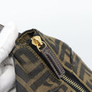 FENDI Zucca Canvas Vanity Hand Bag Black Brown Auth 192654-9