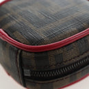 FENDI Zucca Canvas Pouch Brown Black Auth 192655M-11