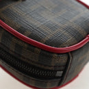 FENDI Zucca Canvas Pouch Brown Black Auth 192655M-12
