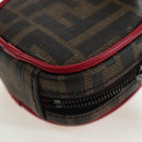 FENDI Zucca Canvas Pouch Brown Black Auth 192655M-13