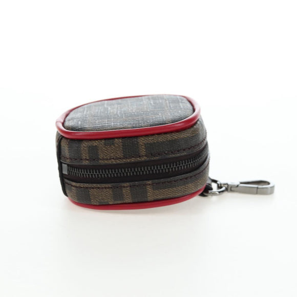 FENDI Zucca Canvas Pouch Brown Black Auth 192655M