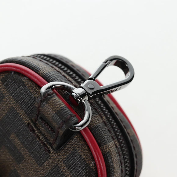 FENDI Zucca Canvas Pouch Brown Black Auth 192655M