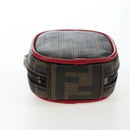FENDI Zucca Canvas Pouch Brown Black Auth 192655M-9