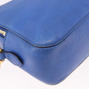 GUCCI Tiger Pattern Hand Bag Leather 2way Blue Gold 453565 Auth 192658A-17