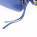 GUCCI Tiger Pattern Hand Bag Leather 2way Blue Gold 453565 Auth 192658A-20