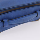 GUCCI Tiger Pattern Hand Bag Leather 2way Blue Gold 453565 Auth 192658A-7