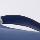 GUCCI Tiger Pattern Hand Bag Leather 2way Blue Gold 453565 Auth 192658A-14