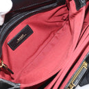 BALLY Chain Shoulder Bag Leather Black Gold Auth 192659A-20