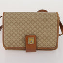 CELINE Macadam Canvas Shoulder Bag PVC Leather 2 Set Beige Auth 192660-2
