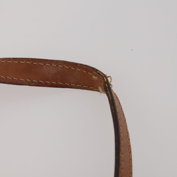 CELINE Macadam Canvas Shoulder Bag PVC Leather 2 Set Beige Auth 192660