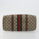 GUCCI GG Supreme Web Sherry Line Bag PVC Beige Gold 24 012 3842 Auth 192661-5