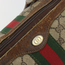 GUCCI GG Supreme Web Sherry Line Bag PVC Beige Gold 24 012 3842 Auth 192661-18