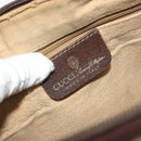 GUCCI GG Supreme Web Sherry Line Bag PVC Beige Gold 24 012 3842 Auth 192661-20