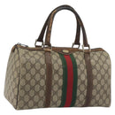 GUCCI GG Supreme Web Sherry Line Bag PVC Beige Gold 24 012 3842 Auth 192661-1