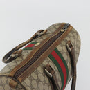 GUCCI GG Supreme Web Sherry Line Bag PVC Beige Gold 24 012 3842 Auth 192661-6