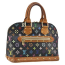 LOUIS VUITTON Monogram Multicolor Alma Hand Bag Black M92646 LV Auth 192662-1