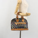LOUIS VUITTON Monogram Multicolor Alma Hand Bag Black M92646 LV Auth 192662-25