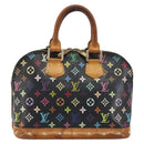 LOUIS VUITTON Monogram Multicolor Alma Hand Bag Black M92646 LV Auth 192662-2