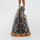 LOUIS VUITTON Monogram Multicolor Alma Hand Bag Black M92646 LV Auth 192662-4