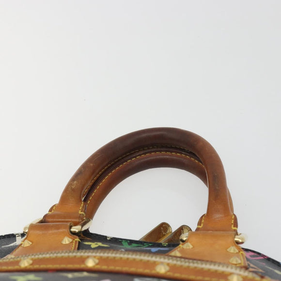 LOUIS VUITTON Monogram Multicolor Alma Hand Bag Black M92646 LV Auth 192662