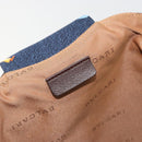BVLGARI Hand Bag Canvas Navy Auth 192663A-10