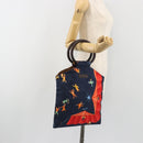 BVLGARI Hand Bag Canvas Navy Auth 192663A-20