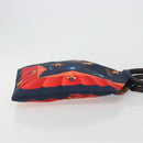 BVLGARI Hand Bag Canvas Navy Auth 192663A-3