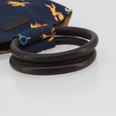 BVLGARI Hand Bag Canvas Navy Auth 192663A-7