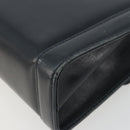 Salvatore Ferragamo Gancini Shoulder Bag Leather Navy Gold Auth 192665-15