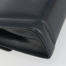 Salvatore Ferragamo Gancini Shoulder Bag Leather Navy Gold Auth 192665-16