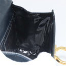 Salvatore Ferragamo Gancini Shoulder Bag Leather Navy Gold Auth 192665-18